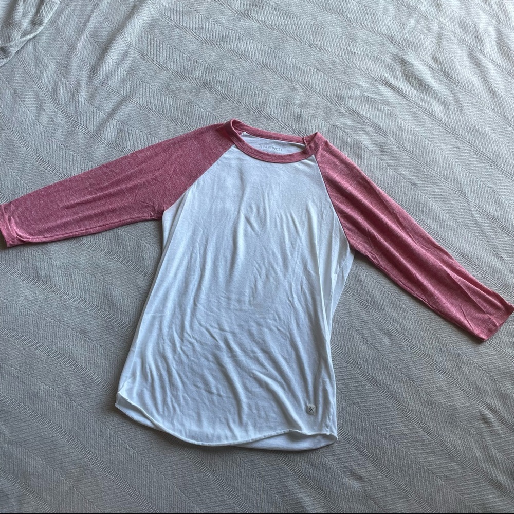 Buckle Departwest Mens White & Red Baseball Shirt Small